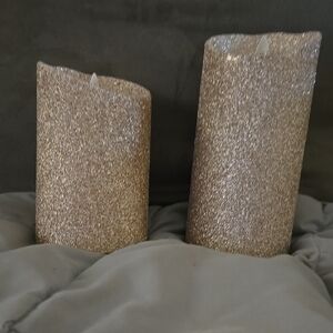 Glittering Gold flameless Candles